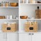 Casafield Water Hyacinth Pantry Baskets with Chalkboard Labels and Chalk Marker, Woven Storage Bin Organizers for Kitchen Shelves